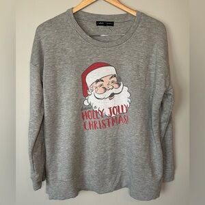 Holiday Santa Christmas sweater. Vintage style.  cute and super cozy.